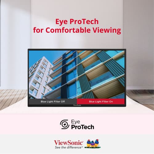 ViewSonic VA1650 - LED monitor - 16" - portable - 1920 x 1080 Full HD (1080p) @ 60 Hz - IPS - 250 cd/m� - 1000:1 - 7 ms - HDMI, USB-C - speakers — view 5