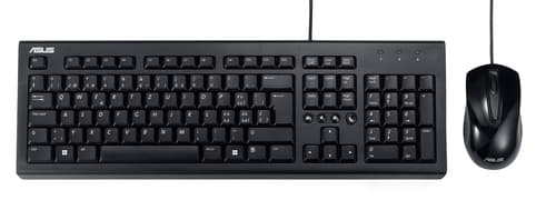 ASUS U2000 - Keyboard and mouse set - USB - black — view 1