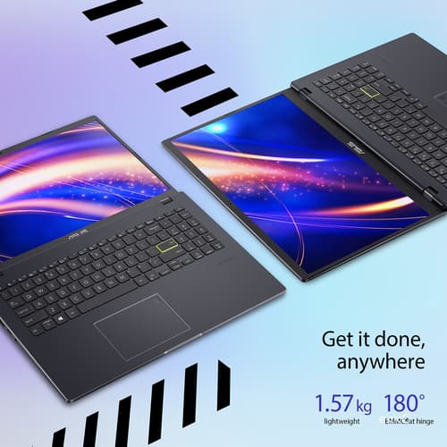 ASUS Vivobook Go 15 E510KA-EJ562WS - 180-degree hinge design - Intel Celeron - N4500 / up to 2.8 GHz - Win 11 Home in S mode - UHD Graphics - 4 GB RAM - 128 GB eMMC - 15.6" TN 1920 x 1080 (Full HD) - Wi-Fi 5 - star black — view 12