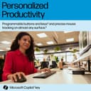 HP 725 - Keyboard and mouse set - multi-device, rechargeable, powered by SuperCapacitor - full size - wireless - 2.4 GHz, Bluetooth - nightfall black - Smart Buy thumbnail 6