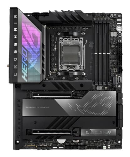 ASUS ROG CROSSHAIR X670E HERO - Motherboard - ATX - Socket AM5 - AMD X670E Chipset - USB4, USB-C 3.2 Gen 2x2, USB 3.2 Gen 2, USB-C 3.2 Gen2, USB 3.1 Gen 1 - 2.5 Gigabit LAN, Wi-Fi 6E, Bluetooth - onboard graphics (CPU required) - HD Audio (8-channel)