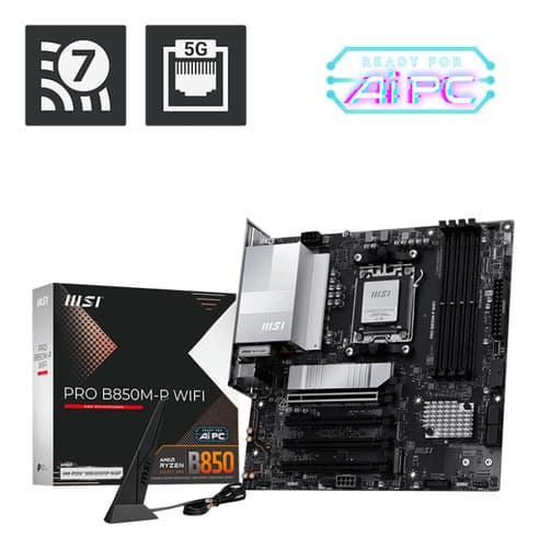 MSI PRO B850M-P WIFI AMD B850 Socket AM5 Micro ATX — view 1