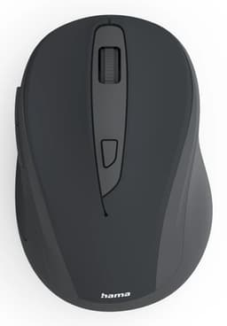 Hama WM-400 Wireless Mouse, Ergonomic, Optical, 6-Button, No Noise, Black