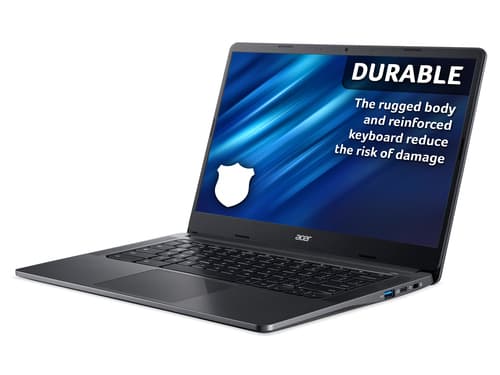 Acer Chromebook 314 C934 - Intel Celeron - N5100 / up to 2.8 GHz - Chrome OS - UHD Graphics - 8 GB RAM - 64 GB eMMC - 14" TN 1920 x 1080 (Full HD) - Wi-Fi 6 - titanium grey - kbd: UK — view 4
