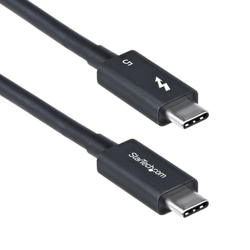 StarTech.com 3ft (1m) Thunderbolt 5 Cable, 80Gbps/120Gbps, Certified - Thunderbolt cable - Thunderbolt 5 (M) to Thunderbolt 5 (M) - USB4 / Thunderbolt 3 / Thunderbolt 4 / Thunderbolt 5 / DisplayPort 2.1 - 1 m - passive, 4K support, 8K support, USB Power Delivery (240W) - black