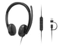 Lenovo 5000 - Headset - on-ear - wired - USB-C - black - Certified for Microsoft Teams thumbnail 6