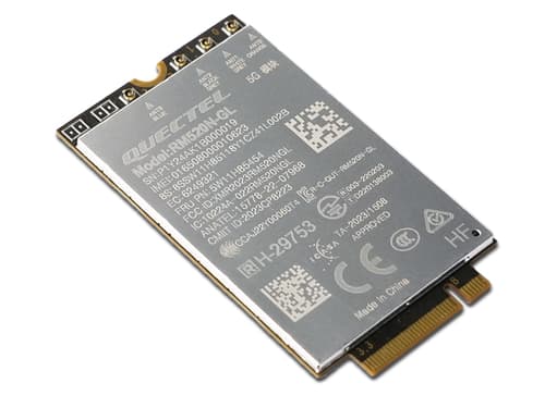Quectel RM520N-GL - Wireless cellular modem - 5G - M.2 Card — view 1