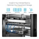 StarTech.com 2-Pack 1U Server Rack Shelf, Vented, 44lb Capacity, 16" Deep (CABSHELF116V2PK) - Rack shelf - black - 1U - 19" (pack of 2) thumbnail 5
