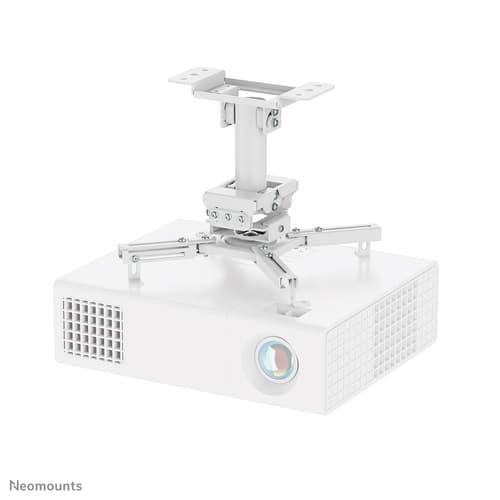Neomounts CL25-530WH1 - Mounting kit (ceiling mount) - full-motion - for projector - easy-install, height 25.5 cm - steel - white — view 1