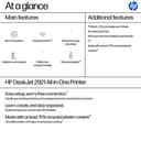 HP Deskjet 2921 All-in-One - Multifunction printer - colour - ink-jet - 216 x 297 mm (original) - A4/Legal (media) - up to 6 ppm (copying) - up to 7.5 ppm (printing) - 60 sheets - USB 2.0, Wi-Fi(n) - black cement with evening fog accents thumbnail 3