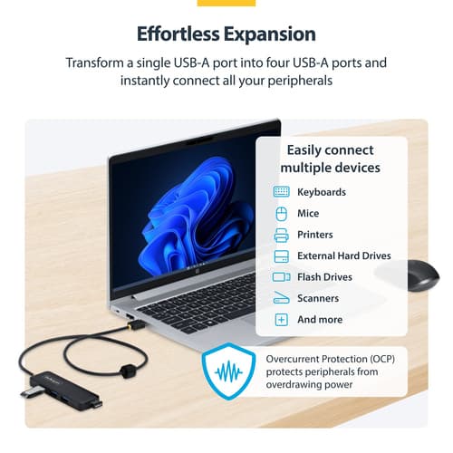 4-Port USB-A Hub Bus Powered 5Gbps — view 3