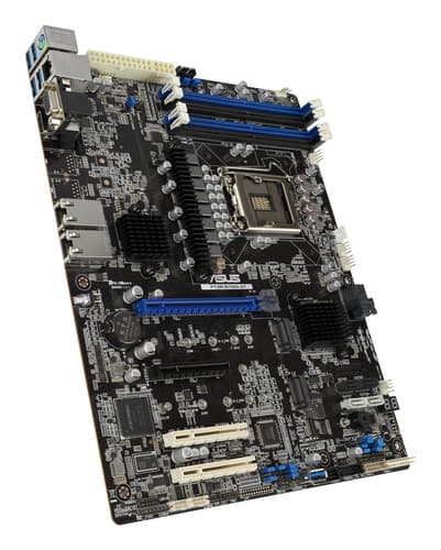 ASUS P12R-E/10G-2T - Motherboard - ATX - LGA1200 Socket - C256 Chipset - USB 3.2 Gen 2, USB 3.2 Gen 1 - 2 x 10 Gigabit LAN - onboard graphics — view 3