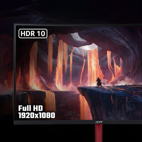 Acer Nitro KG2 Nitro XZ272S3 Curved Gaming Monitor - 27, 1500R, Full HD, 180Hz, 1ms, FreeSync Premium, DisplayHDR 400, HDMI & DP" — view 4
