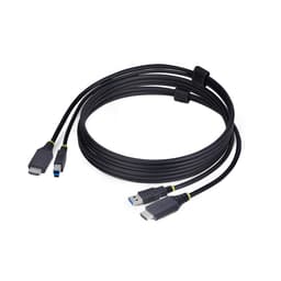 StarTech.com 6ft (1.8m) HDMI and USB 5Gbps KVM Cable - Keyboard / video / mouse (KVM) cable - HDMI, USB Type A (M) to HDMI, USB Type B (M) - 1.8 m - 4K60Hz support, HDR10 support - black