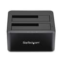 StarTech.com Dual-Bay USB 3.0 to SATA Hard Drive Docking Station, USB Hard Drive Dock, External 2.53.5 SATA IIIIII, SSDHDD Docking Station, Hot-Swap Hard Drive Bays - Top-Loading - HDD docking station - bays: 2 - 2.5", 3.5" - SATA 6Gb/s - USB 3.0 - black - for P/N: SVA12M5NA thumbnail 4