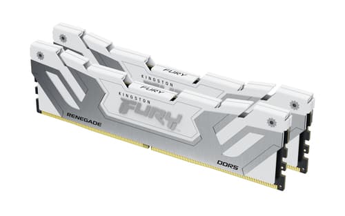 Kingston FURY Renegade - DDR5 - kit - 48 GB: 2 x 24 GB - DIMM 288-pin - 4200 MHz / PC5-67200 - CL40 - 1.45 V - unbuffered - on-die ECC - white & silver