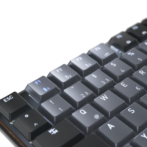 CHERRY KW - Keyboard - 96% - compact - backlit - wireless - Bluetooth 5.2, USB - QWERTZ - key switch: CHERRY MX Low Profile - plastic free packaging — view 7