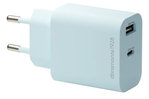 EU Wall Chrg USB-C 20W+USB-A 18W-BLU — view 1