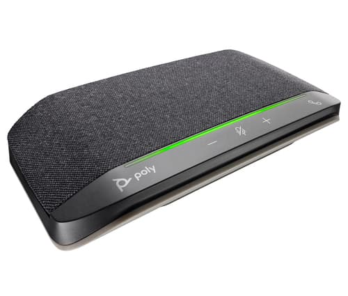 Poly Sync 10 - Speakerphone hands-free - wired - USB-A, USB-C - silver — view 2