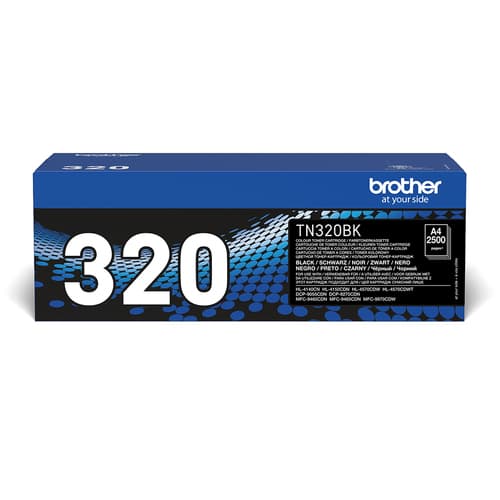 Brother TN320BK - Black - original - toner cartridge - for Brother DCP-9055, DCP-9270, HL-4140, HL-4150, HL-4570, MFC-9460, MFC-9465, MFC-9970