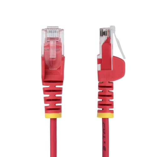 StarTech.com 1.5m Red Slim CAT6 Ethernet Cable, Snagless, 28AWG, LSZH - Patch cable - RJ-45 (M) to RJ-45 (M) - 1.5 m - 3.6 mm - UTP - CAT 5/5e/6 - IEEE 802.3bt - snagless, halogen-free - red — view 3