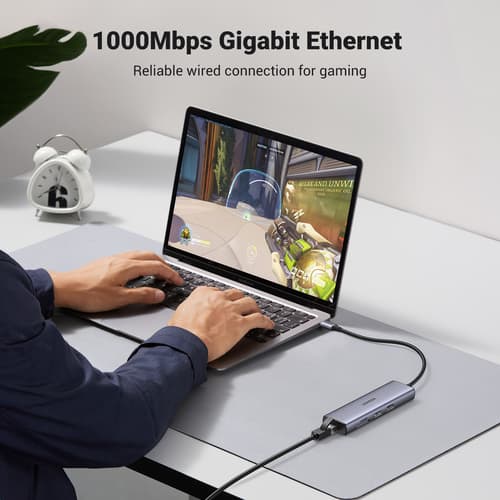 ^REVODOK 7-IN-1 HDMI ETH USBC HUB — view 6