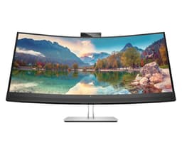 HP E34m G4 Conferencing Monitor - E-Series - LED monitor - curved - 34" - 3440 x 1440 WQHD @ 75 Hz - VA - 400 cd/m� - 3000:1 - 5 ms - HDMI, DisplayPort, USB-C - speakers - silver (stand), black head