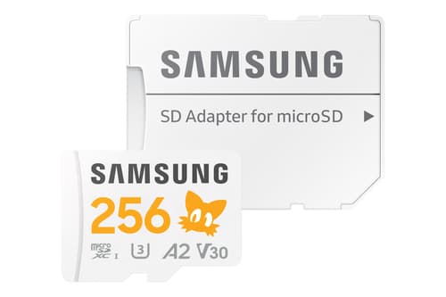 Samsung PRO Plus MB-MD256SA - Sonic the Hedgehog flash memory card (microSDXC to SD adapter included) - 256 GB - A2 / Video Class V30 / UHS-I U3 - microSDXC UHS-I - white — view 5