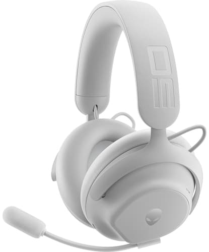 Alienware Pro Wireless Gaming Headset - Headset - full size - Bluetooth / 2.4 GHz radio frequency - wireless, wired - active noise cancelling - USB - lunar light