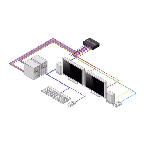 StarTech.com - KVM switch - secure - 2 x KVM port(s) - 1 local user - desktop - TAA Compliant — view 4