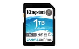Kingston Canvas Go! Plus - Flash memory card - 1 TB - Video Class V30 / UHS-I U3 / Class10 - SDXC UHS-I