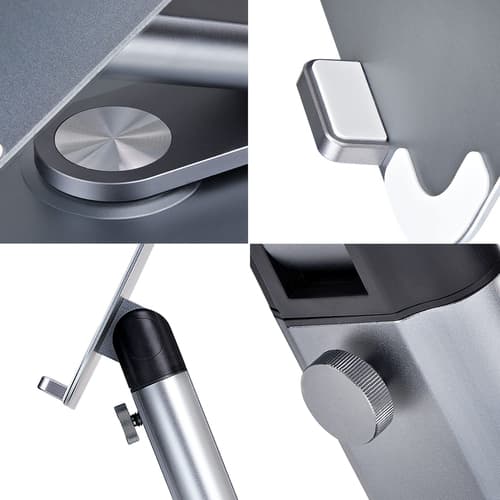 StarTech.com - Notebook stand - 360� swivel, telescopic height adjustment - desktop - silver — view 5
