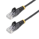 StarTech.com - Patch cable - RJ-45 (M) to RJ-45 (M) - 3.6 mm - UTP - CAT 5/5e/6 - IEEE 802.3bt - halogen-free, snagless, straight - black thumbnail 1