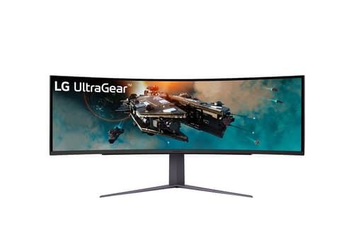 LG UltraGear 49GR85DC-B - LED monitor - gaming - curved - 49" - 5120 x 1440 Dual Quad HD @ 240 Hz - VA - 3000:1 - DisplayHDR 1000 - 1 ms - 2xHDMI, DisplayPort - purple grey
