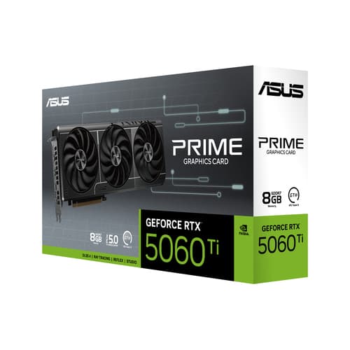 ASUS PRIME GeForce RTX 5060 Ti 8GB - OC Edition - graphics card - GeForce RTX 5060 Ti - 8 GB GDDR7 - PCI Express 5.0 - 3 x DisplayPort, HDMI — view 10