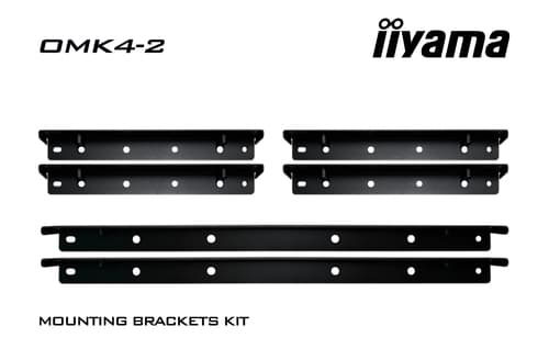 Iiyama OMK4-2 - Mounting kit (6 mounting brackets) - for touch screen - screen size: 49", 55", 65" - for ProLite TF5539UHSC-B1AG — image 1