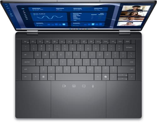 Dell Latitude 9450 2-in-1 - Flip design - Intel Core Ultra 7 - 165U / up to 4.9 GHz - Evo vPro - Win 11 Pro - Intel Graphics - 32 GB RAM - 1 TB SSD NVMe, TLC, Class 35 - 14" IPS touchscreen 2560 x 1600 (QHD+) - Wi-Fi 7 - grey - BTP - with 3 Years Basic Onsite Service after Remote Diagnosis with Hardware-Only Support — view 4