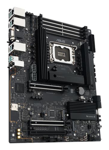 ASUS Pro WS W880-ACE SE - Motherboard - ATX - LGA1851 Socket - W880 Chipset - USB4, USB 3.2 Gen 2x2, USB 3.2 Gen 2, USB 3.2 Gen 1 - 2 x 2.5 Gigabit LAN, Gigabit LAN - onboard graphics - HD Audio (8-channel) — view 5