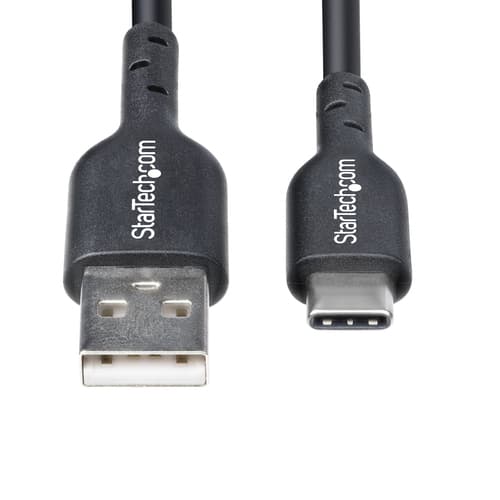 StarTech.com 6in (15cm) USB-A to USB-C Charging Cable, Charger Cord - USB cable - USB (M) to 24 pin USB-C (M) - USB 2.0 - 3 A - 15 cm - charge and sync, USB Fast Charge (15W), passive - black — view 7