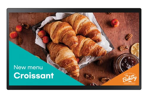 Samsung QB24C-T - 24" Diagonal Class (23.8" viewable) - QBC-T Series LED-backlit LCD display - interactive digital signage - with touchscreen (multi touch) - Tizen OS - 1080p 1920 x 1080 - Edge LED - black