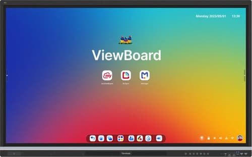 ViewSonic ViewBoard IFP8651 - 86" Diagonal Class IFP51 Series LED-backlit LCD display - interactive - with touchscreen (multi touch) / 8-microphone array / optional slot-in PC capability - 4K UHD (2160p) 3840 x 2160 - Direct LED — view 4
