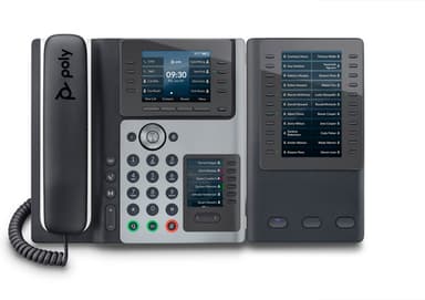 Poly Edge E450 - VoIP phone with caller ID/call waiting - 3-way call capability - SIP, SDP - midnight blue, white