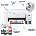 Epson EcoTank ET-2876 - Multifunction printer - colour - ink-jet - ITS - A4 (media) - up to 10 ppm (printing) - 100 sheets - Wi-Fi, USB - white thumbnail 1