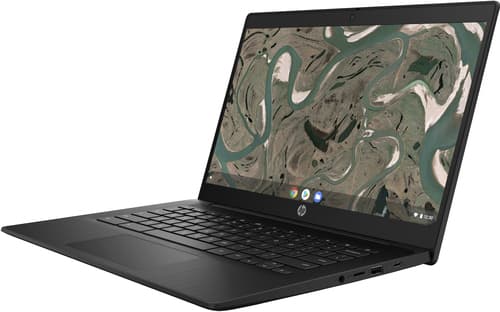 HP Chromebook 14 G7 - 180-degree hinge design - Intel Celeron - N4500 / up to 2.8 GHz - Chrome OS - UHD Graphics - 4 GB RAM - 32 GB eMMC - 14" 1366 x 768 (HD) - Wi-Fi 6 - kbd: UK — view 3