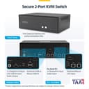 StarTech.com - KVM switch - secure - 2 x KVM port(s) - 1 local user - desktop - TAA Compliant thumbnail 4