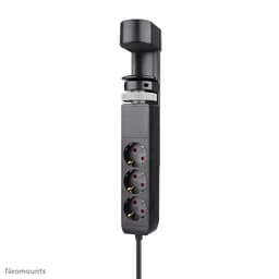 Neomounts - Power strip - USB-C + USB-A - AC 230 V - 3680 Watt - input: Type F - output connectors: 3 (2 x 24 pin USB-C (PD), USB, 3 x power Type F) - 1.4 m cord - black - with Clamp Desk Mount