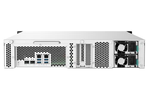 QNAP TS-832PXU - NAS server - 8 bays - rack-mountable - SATA 6Gb/s - RAID 0, 1, 5, 6, 10, 50, 60, JBOD - RAM 4 GB - Gigabit Ethernet / 2.5 Gigabit Ethernet / 10 Gigabit Ethernet - iSCSI support - 2U — view 7