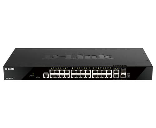 D-Link DGS 1520-28 - Switch - L3 - smart - 24 x 10/100/1000 + 2 x Gigabit SFP + 2 x 10 Gigabit SFP+ - rack-mountable