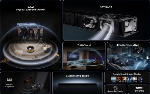 TCL Q75HK 5.1.2 WIRELESS SOUND BAR — view 3