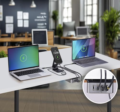 StarTech.com 4-Port USB-C Charger, 240W Total, Single Port 140W EPR - Power adapter - with surface mount bracket - 240 Watt - 5 A - Power Delivery 3.1 - 4 output connectors (24 pin USB-C) — view 11